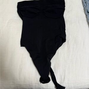 Black Strapless Shapewear Strapless Bodysuit